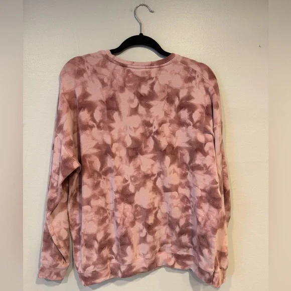 Athleta Studio To Street Sweatshirt Serene Hearth Rose Tie Dye Size Medium - Picture 5 of 5